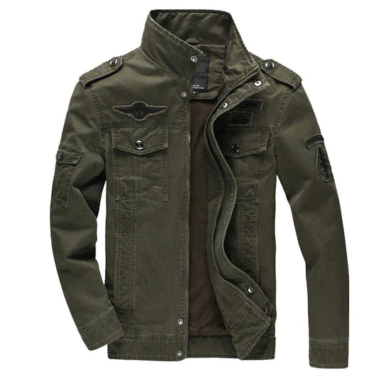 Cargo Jacke - Army grün - Feldjacke - Militärische Einsatzjacke - Herrenjacke-Chaps Herrenmode