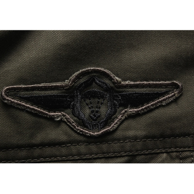 Cargo-Jacke – Lässige Herrenjacke mit Reißverschluss im Militärstil für den Übergang-Chaps Herrenmode