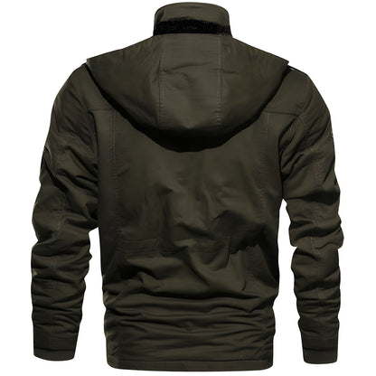 Cargo-Jacke | Mit Kapuze | Taschen | Fleecegefütterte Jacke | Herren-Winterjacke-Chaps Herrenmode