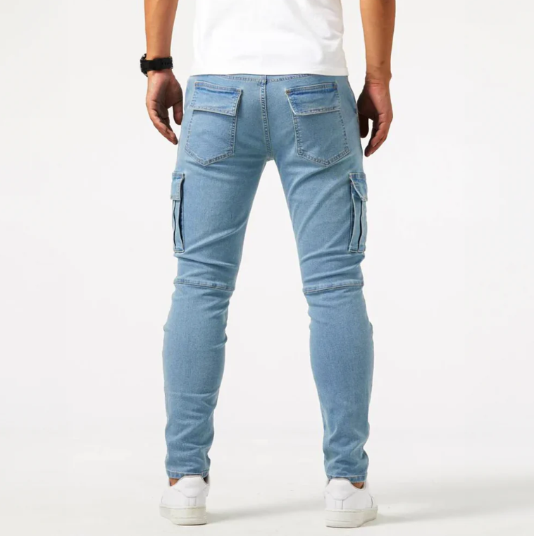Cargo-Jeans - Slim fit - dehnbar - Skinny Jeans - Herren Cargo-Hosen-Chaps Herrenmode