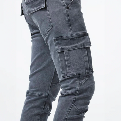Cargo-Jeans - Slim fit - dehnbar - Skinny Jeans - Herren Cargo-Hosen-Chaps Herrenmode