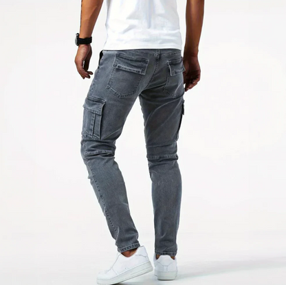 Cargo-Jeans - Slim fit - dehnbar - Skinny Jeans - Herren Cargo-Hosen-Chaps Herrenmode