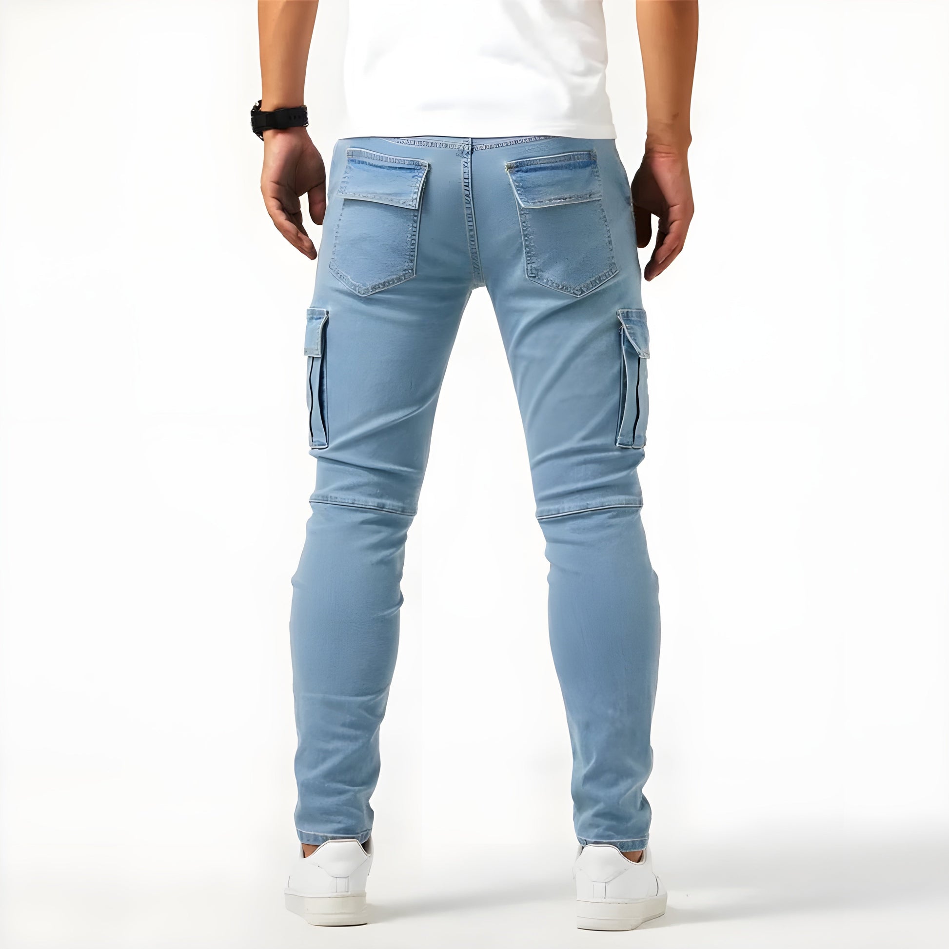 Cargo-Jeans – dehnbar – schmale Passform – Cargohosen – Herrenhosen-Chaps Herrenmode