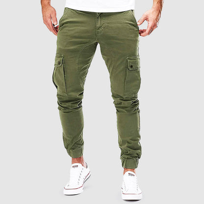 Cargo-Jogger – schmale, lässige Slim-Fit-Cargohose für Herren-Grün-S-Chaps Herrenmode