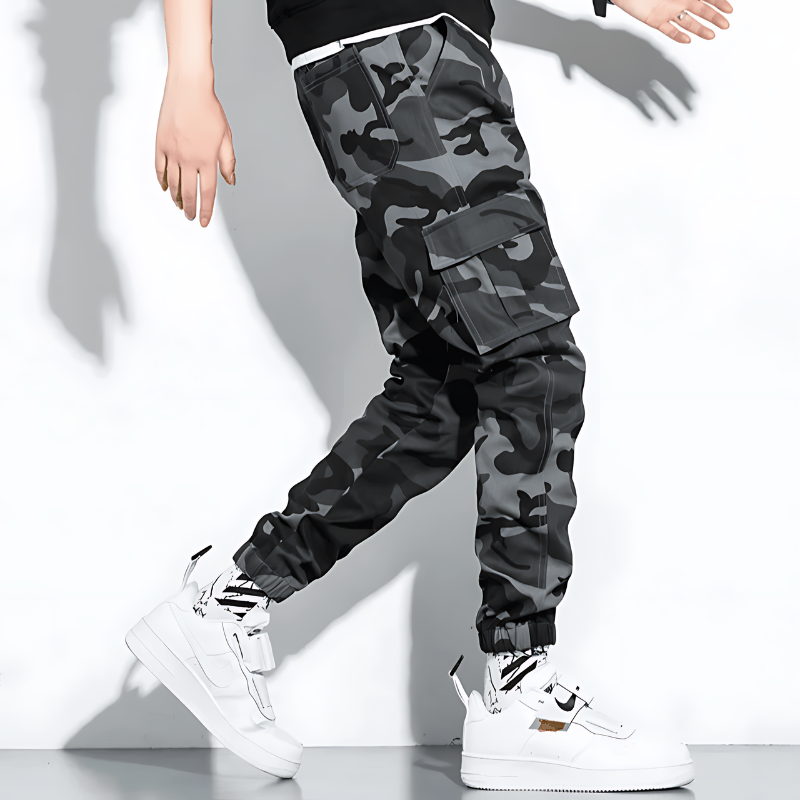 Cargo-Jogginghose | Camouflage | Slim Fit | Cargohose | Herrenhose-Chaps Herrenmode
