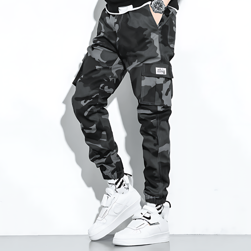 Cargo-Jogginghose | Camouflage | Slim Fit | Cargohose | Herrenhose-Chaps Herrenmode