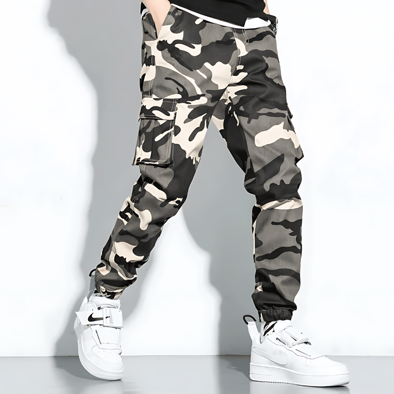 Cargo-Jogginghose | Camouflage | Slim Fit | Cargohose | Herrenhose-Chaps Herrenmode