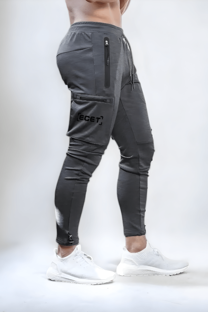 Cargo-Jogginghosen – Kordelzug – Jogginghosen – Cargohosen – Trainingshosen für Herren-Grau-S-Chaps Herrenmode