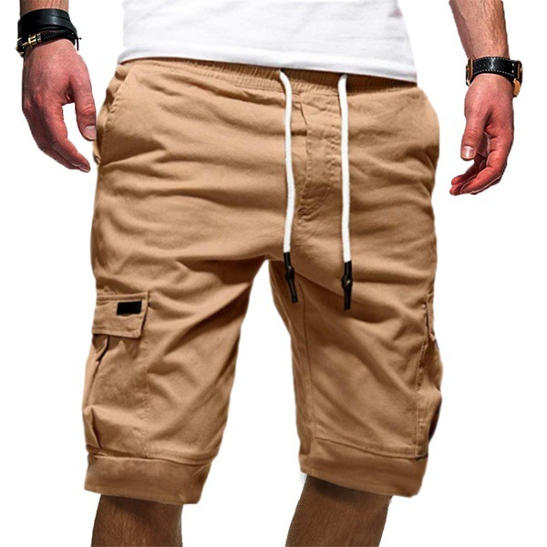 Cargo Shorts | Drawstring | Loose fit | Casual Shorts | Herren Shorts-Beige-S-Chaps Herrenmode
