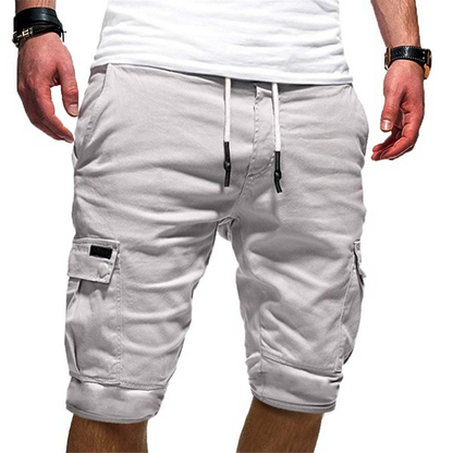 Cargo Shorts | Drawstring | Loose fit | Casual Shorts | Herren Shorts-Weiß-S-Chaps Herrenmode