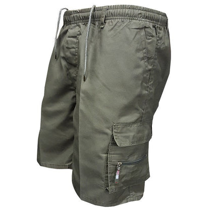 Cargo-Shorts – Lange Freizeit-Shorts für Herren mit mehreren Taschen und Camouflage-Muster-Dunkelgrün-S-Chaps Herrenmode