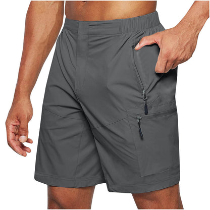 Cargo-Shorts – Leicht – Elastischer Bund – Lässige Shorts – Herren-Shorts-Grau-S-Chaps Herrenmode
