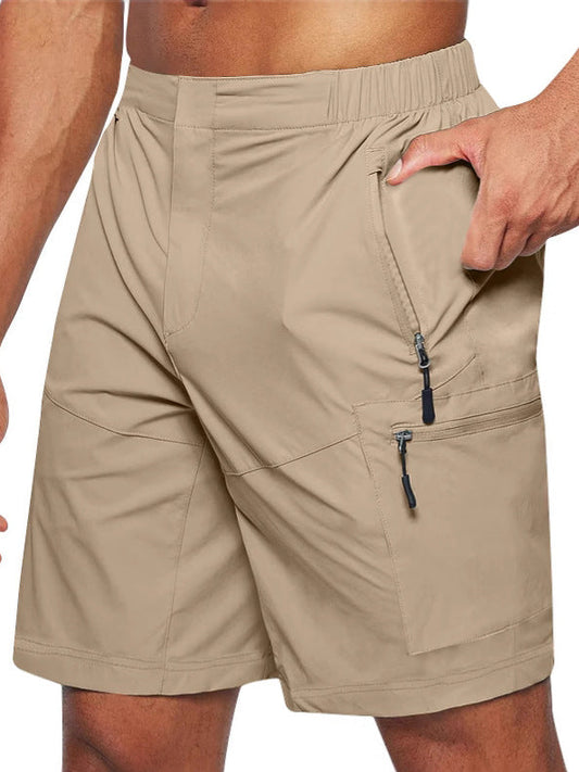 Cargo-Shorts – Leicht – Elastischer Bund – Lässige Shorts – Herren-Shorts-Khaki-S-Chaps Herrenmode