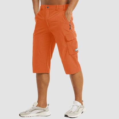 Cargo Shorts - Schnell trocknend - Taktisch - Lange Shorts - Capri Shorts für Männer-Orange-S-Chaps Herrenmode