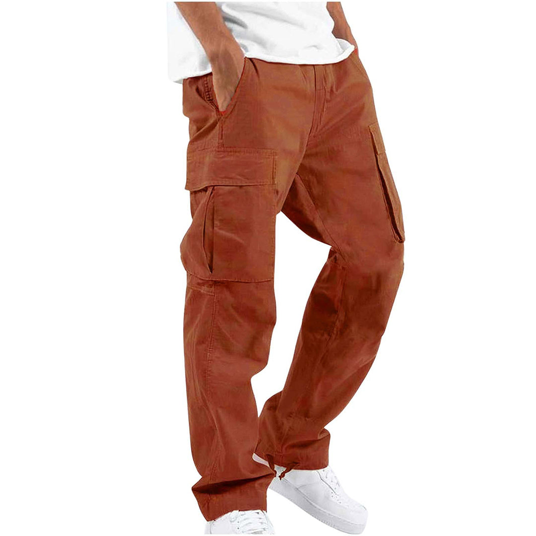 Cargohose - Lässig - Lose Passform - Freizeithose - Herrenhosen-Orange-S-Chaps Herrenmode