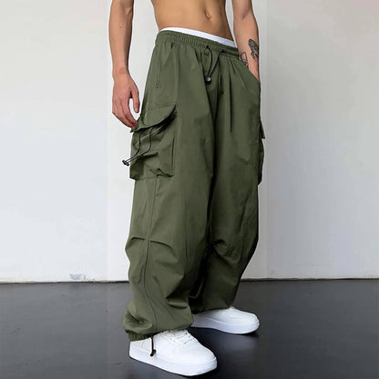 Cargohose - Loose Fit - Elastische Taille - Baggy Pants - Herren Cargo Jogger-Chaps Herrenmode