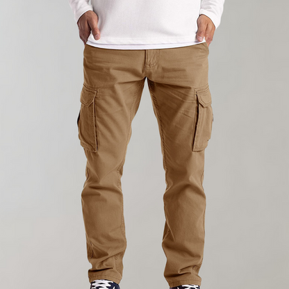 Cargohosen | Gerades Bein | Taschen | Freizeithosen | Herrenhosen-Khaki-S-Chaps Herrenmode