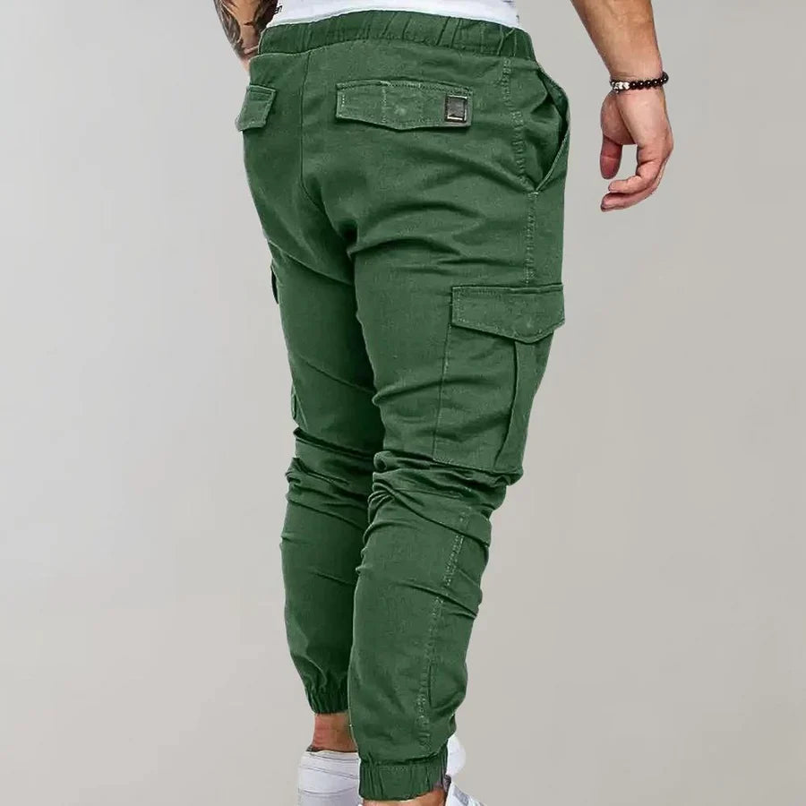 Cargohosen | Kordelzug | Elastische Knöchel | Cargojogginghosen | Herrenhosen-Chaps Herrenmode
