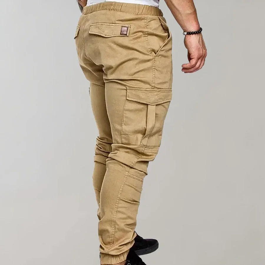 Cargohosen | Kordelzug | Elastische Knöchel | Cargojogginghosen | Herrenhosen-Chaps Herrenmode