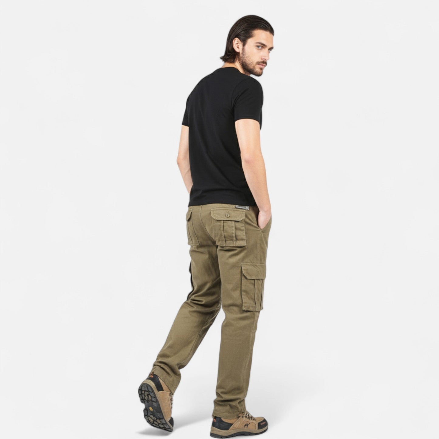 Cargohosen – Lässig – Gerades Bein – Taktische Hosen – Herrenhosen-Chaps Herrenmode