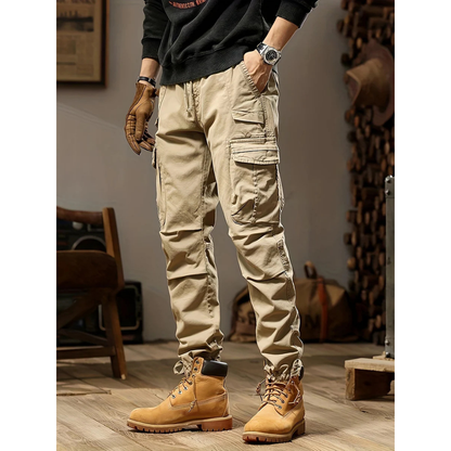 Cargohosen – Lässige Hosen – Hosen mit geradem Bein – Taktische Hosen – Herrenhosen-Khaki-28-Chaps Herrenmode
