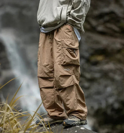 Cargohosen – Leichte, weite Cargohosen für Männer-Braun-S-Chaps Herrenmode