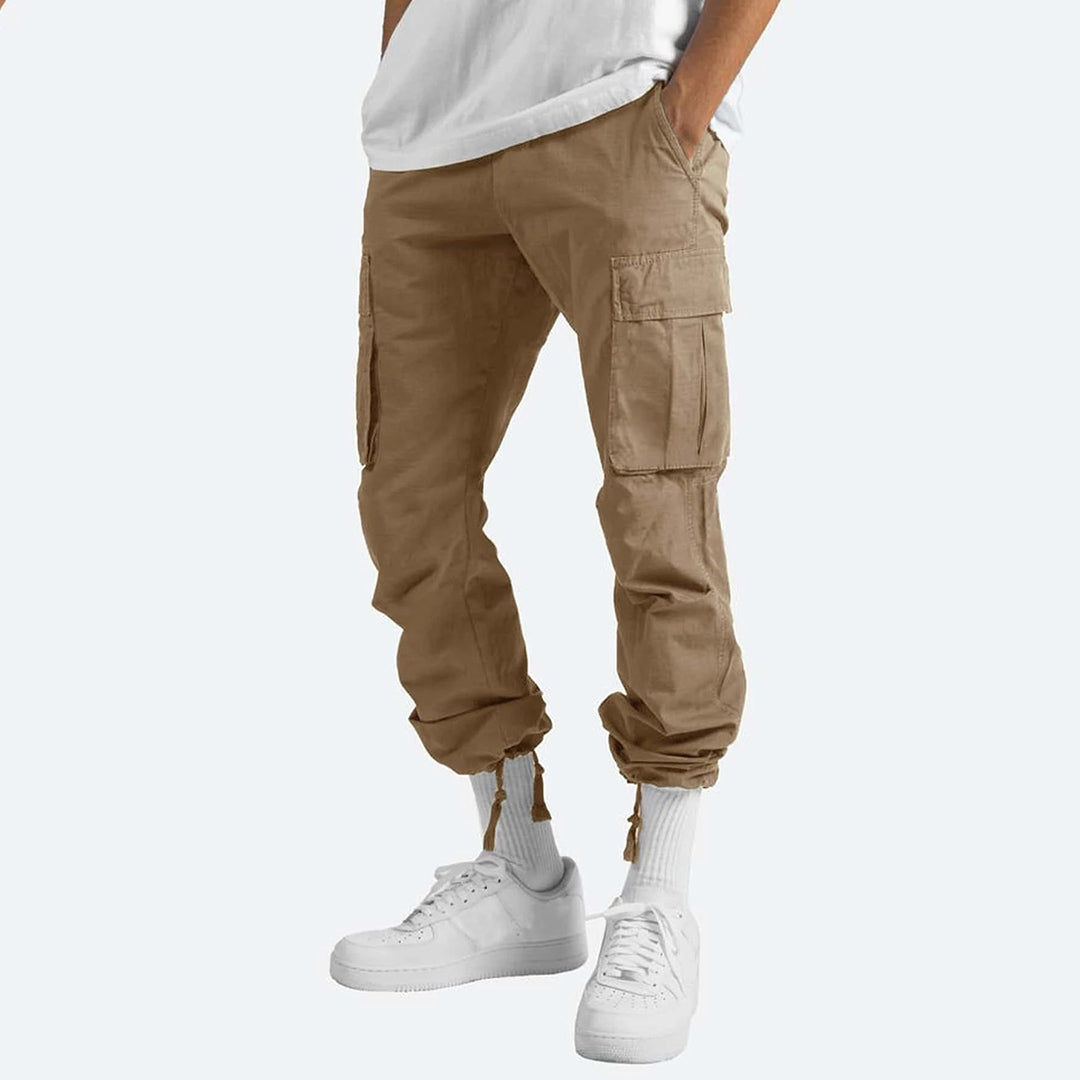 Cargohosen – gerade geschnittenes Bein – Taschen – Cargojogginghosen – Herrenhosen-Chaps Herrenmode
