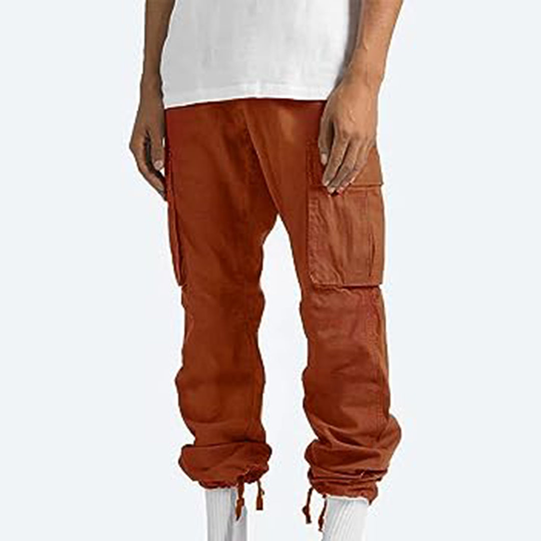 Cargohosen – gerade geschnittenes Bein – Taschen – Cargojogginghosen – Herrenhosen-Chaps Herrenmode