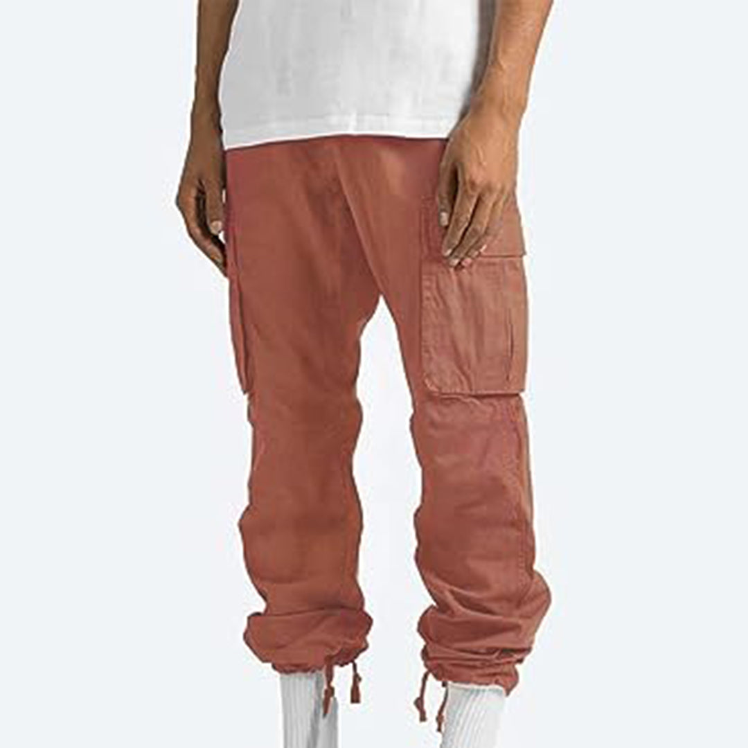 Cargohosen – gerade geschnittenes Bein – Taschen – Cargojogginghosen – Herrenhosen-Chaps Herrenmode