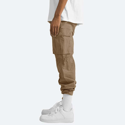 Cargohosen – lässig – gerade geschnittenes Bein – Cargojogginghosen – Herrenhosen-Chaps Herrenmode