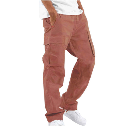 Cargohosen – lässig – gerade geschnittenes Bein – Cargojogginghosen – Herrenhosen-Chaps Herrenmode