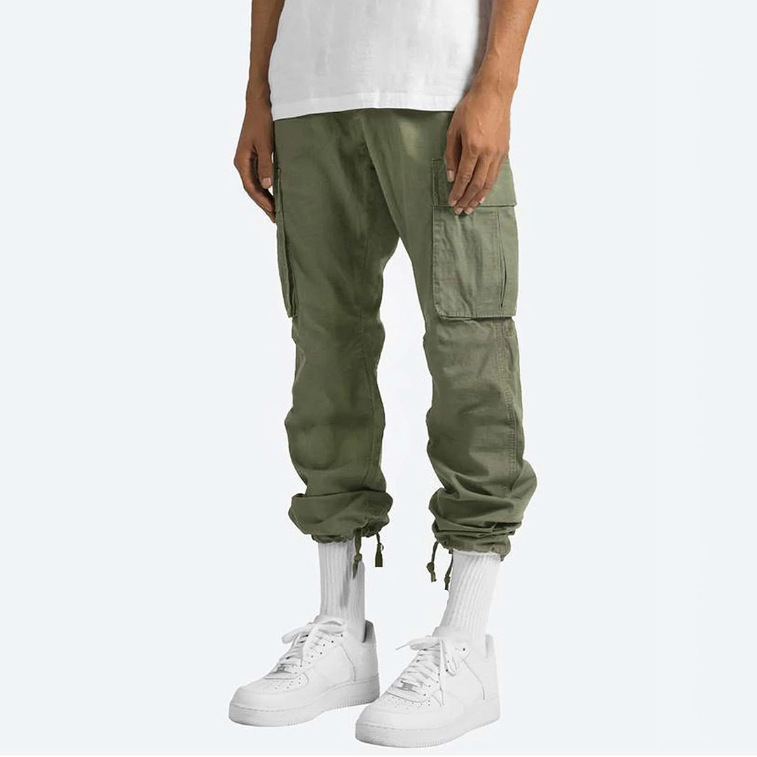 Cargohosen – lässig – gerade geschnittenes Bein – Cargojogginghosen – Herrenhosen-Grün-S-Chaps Herrenmode