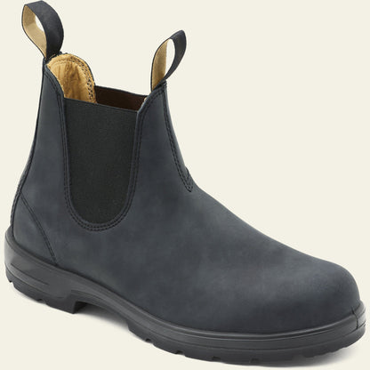 Chelsea-Stiefel – Slipper – Rutschfest – Stiefeletten – Herrenstiefel-Grau-35-Chaps Herrenmode