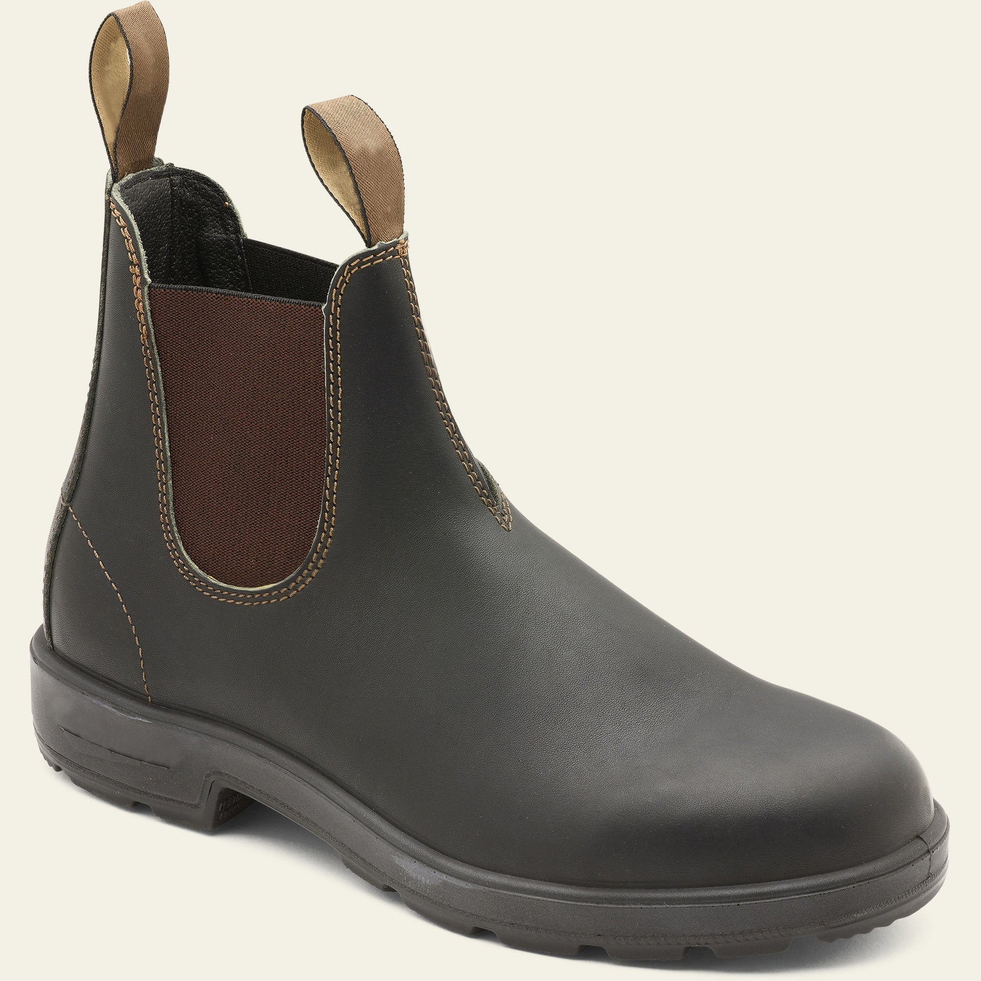 Chelsea-Stiefel – Slipper – Rutschfest – Stiefeletten – Herrenstiefel-Schwarzbraun-35-Chaps Herrenmode