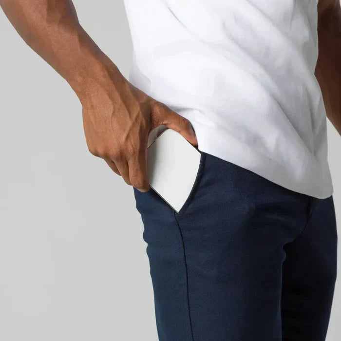 Chino-Hose | Elastische Taille | Stretch | Slim-Fit-Chinos | Herrenhose-Chaps Herrenmode