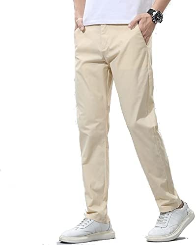 Chino-Hose – Lässige Herrenhose mit geradem Bein und Stretchanteil-Khaki-28-Chaps Herrenmode