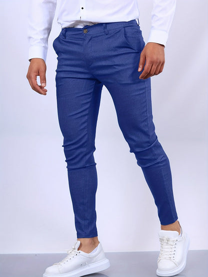 Chino-Hosen | Slim Fit | Business Casual | Skinny Chinos | Herrenhosen-Blau-XS-Chaps Herrenmode
