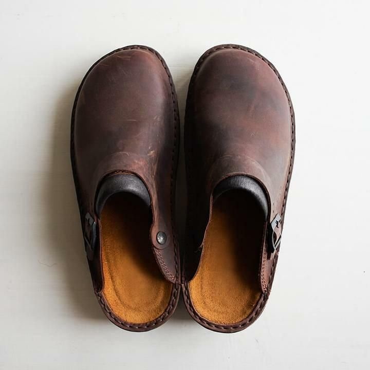 Clogs – Orthopädische Slipper für Männer mit Plateau und Fersenriemen-Dunkelbraun-38-Chaps Herrenmode