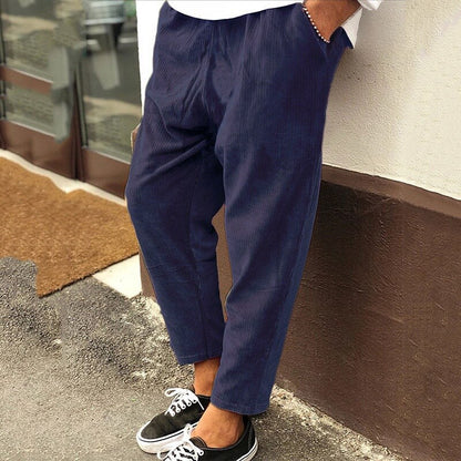 Cordhosen | Casual | Loose fit | Baggy Pants | Herrenhosen-Blau-S-Chaps Herrenmode