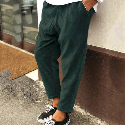 Cordhosen | Casual | Loose fit | Baggy Pants | Herrenhosen-Grün-S-Chaps Herrenmode