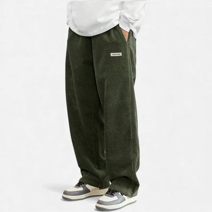 Cordhosen – Lässig – Lockere Passform – Baggy-Hosen – Herren-Cordhosen-Grün-S-Chaps Herrenmode
