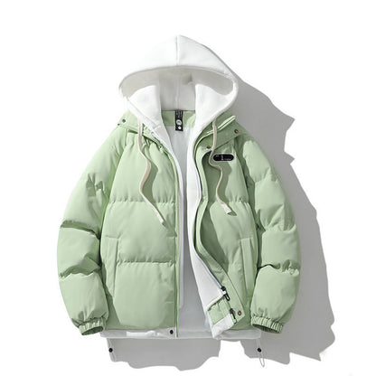 Daunenjacke – Warme Winterjacke mit Kapuze für Männer-Grün-S-Chaps Herrenmode