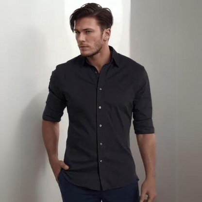 Elite - Anti-Knitter-Bluse mit Reißverschluss-Chaps Herrenmode