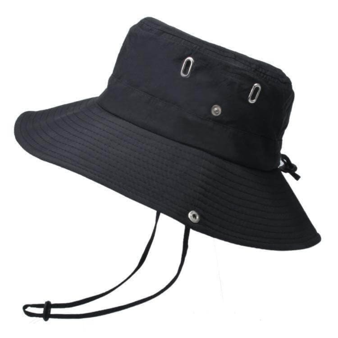 Fischerhut Bruno | Wasserabweisender Bucket Hat mit UV-Schutz-Schwarz-Chaps Herrenmode