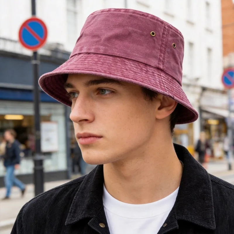 Fischerhut Herren | Bucket Hat | Baumwolle | Washed Optik-Chaps Herrenmode
