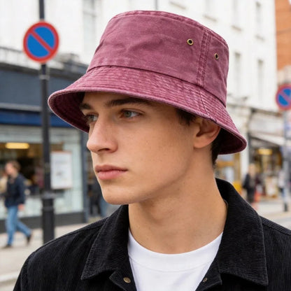 Fischerhut Herren | Bucket Hat | Baumwolle | Washed Optik-Chaps Herrenmode