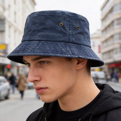 Fischerhut Herren | Bucket Hat | Baumwolle | Washed Optik-Chaps Herrenmode