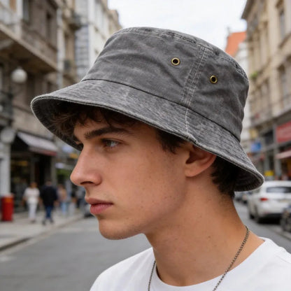 Fischerhut Herren | Bucket Hat | Baumwolle | Washed Optik-Chaps Herrenmode