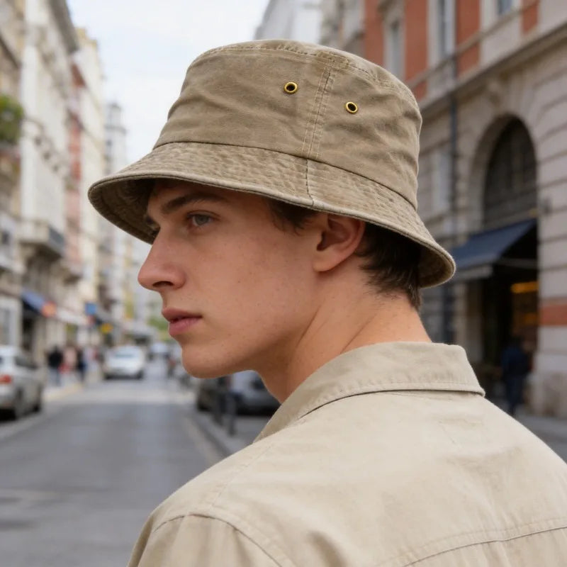 Fischerhut Herren | Bucket Hat | Baumwolle | Washed Optik-Chaps Herrenmode