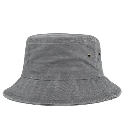 Fischerhut Herren | Bucket Hat | Baumwolle | Washed Optik-Hellgrau-Chaps Herrenmode